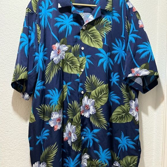Palm trees Men Shirts Short Sleeve Button Down Hawaiian Shirt designed in Italy - Picture 4 of 8